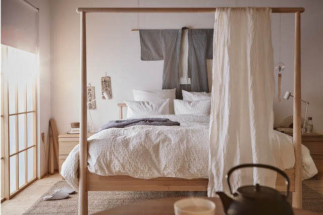 camera da letto in stile giapponese del nuovo catalogo ikea 2018
